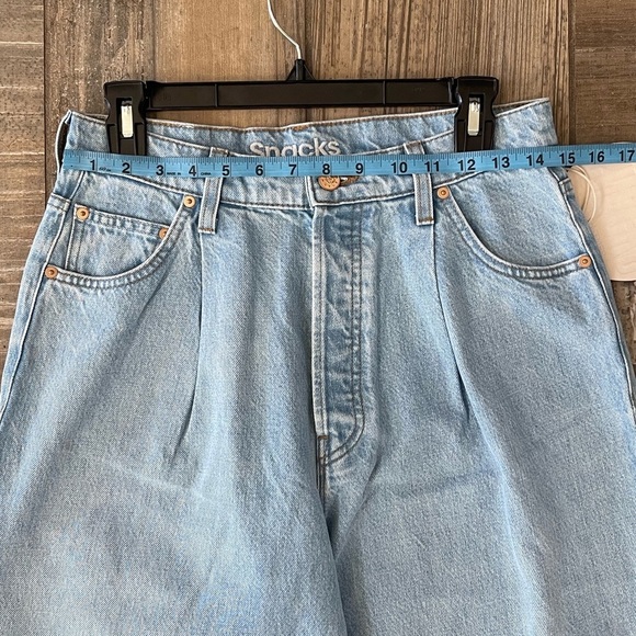 SNACKS! The Pleated Fun Dip Puddle Straight Leg Jeans size 27 - Picture 12 of 14